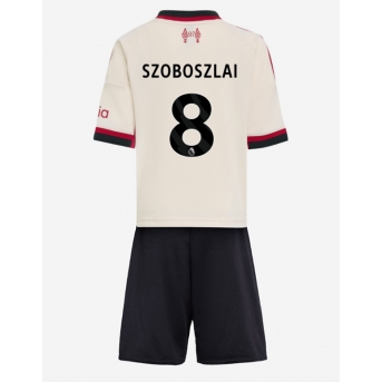 Liverpool Dominik Szoboszlai #8 Maglia Gara Trasferta Repliche 2025-26 Bambino Maniche Corte